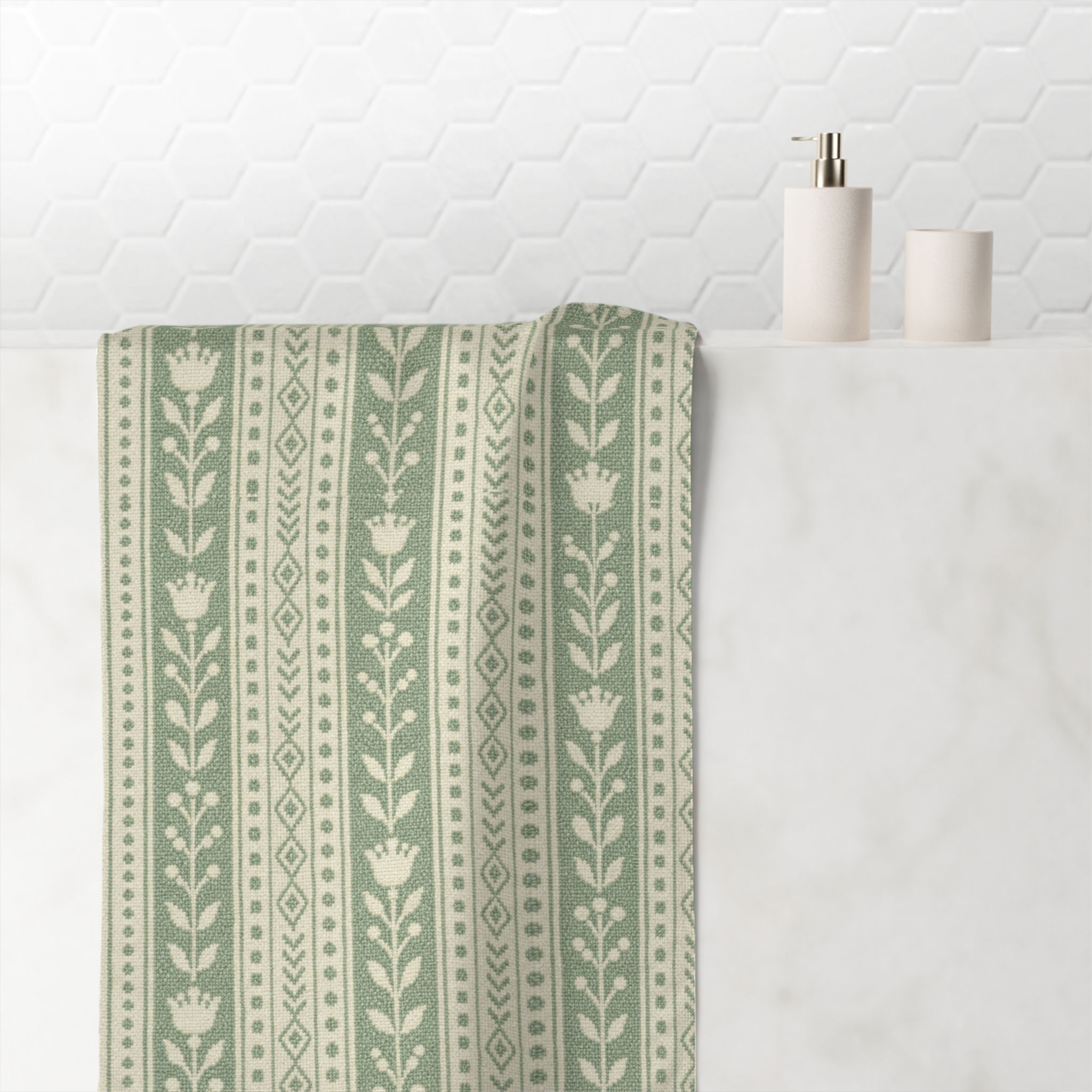 Garden Rhythm Cotton Towel