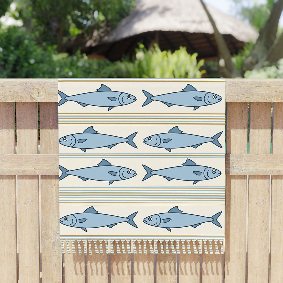 Thumbnail: Gone Fishn' Boho Beach Towel