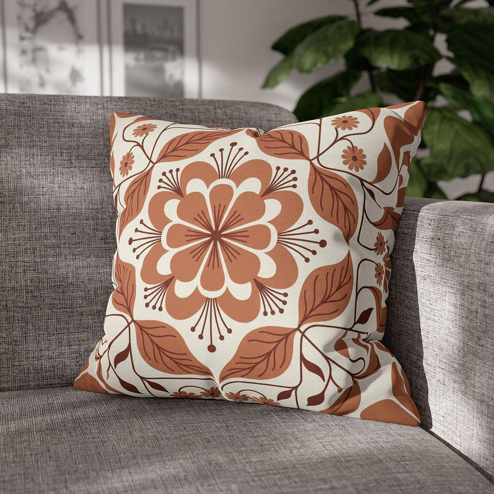 Thumbnail: Sienna Kaleidoscope Retro Pillow Cover