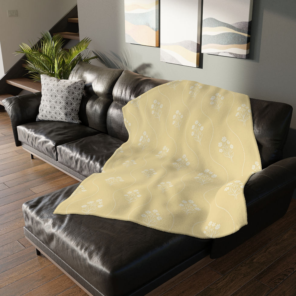 Thumbnail: Whimsical Dandelion Velveteen Microfiber Throw 