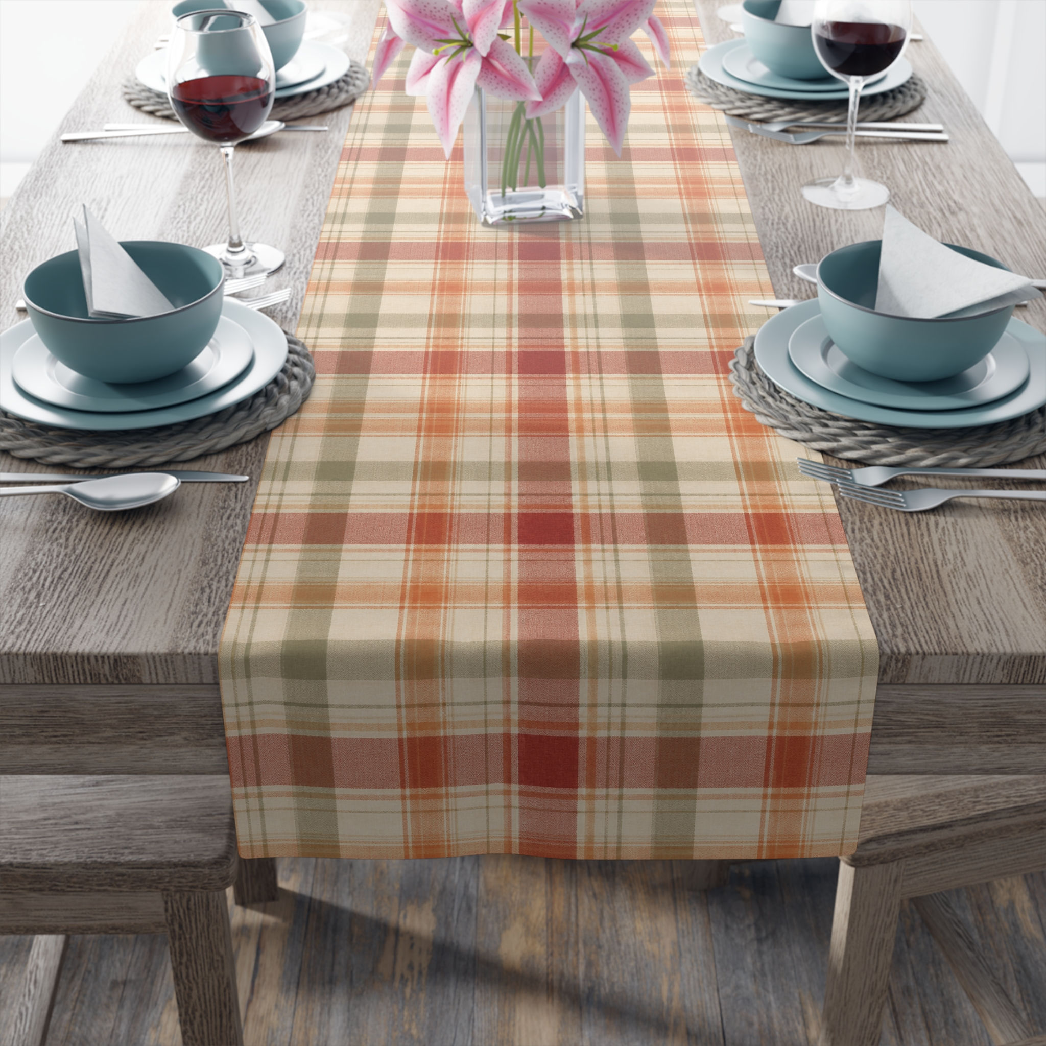 Fireside Fall Plaid Table Runner