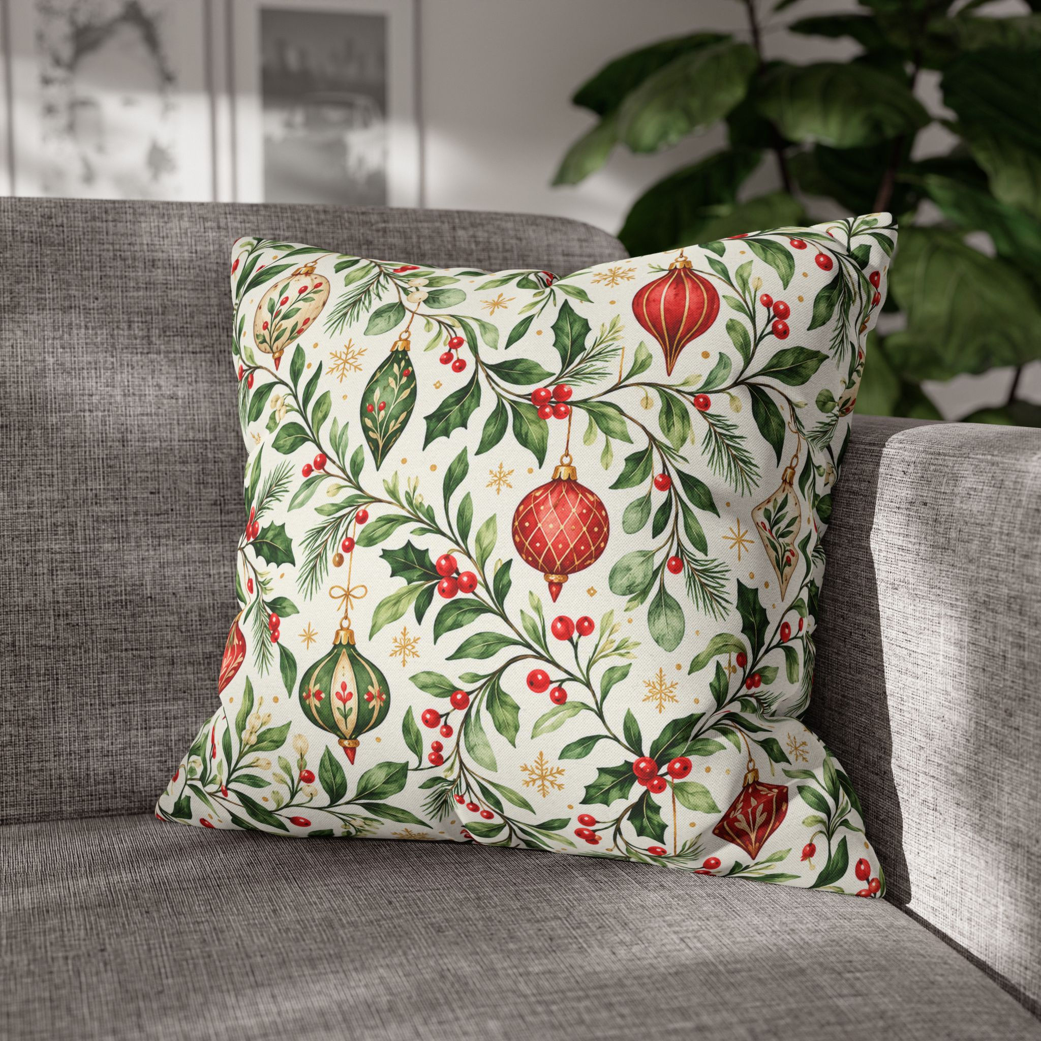 Yuletide Vine Pillow Cover