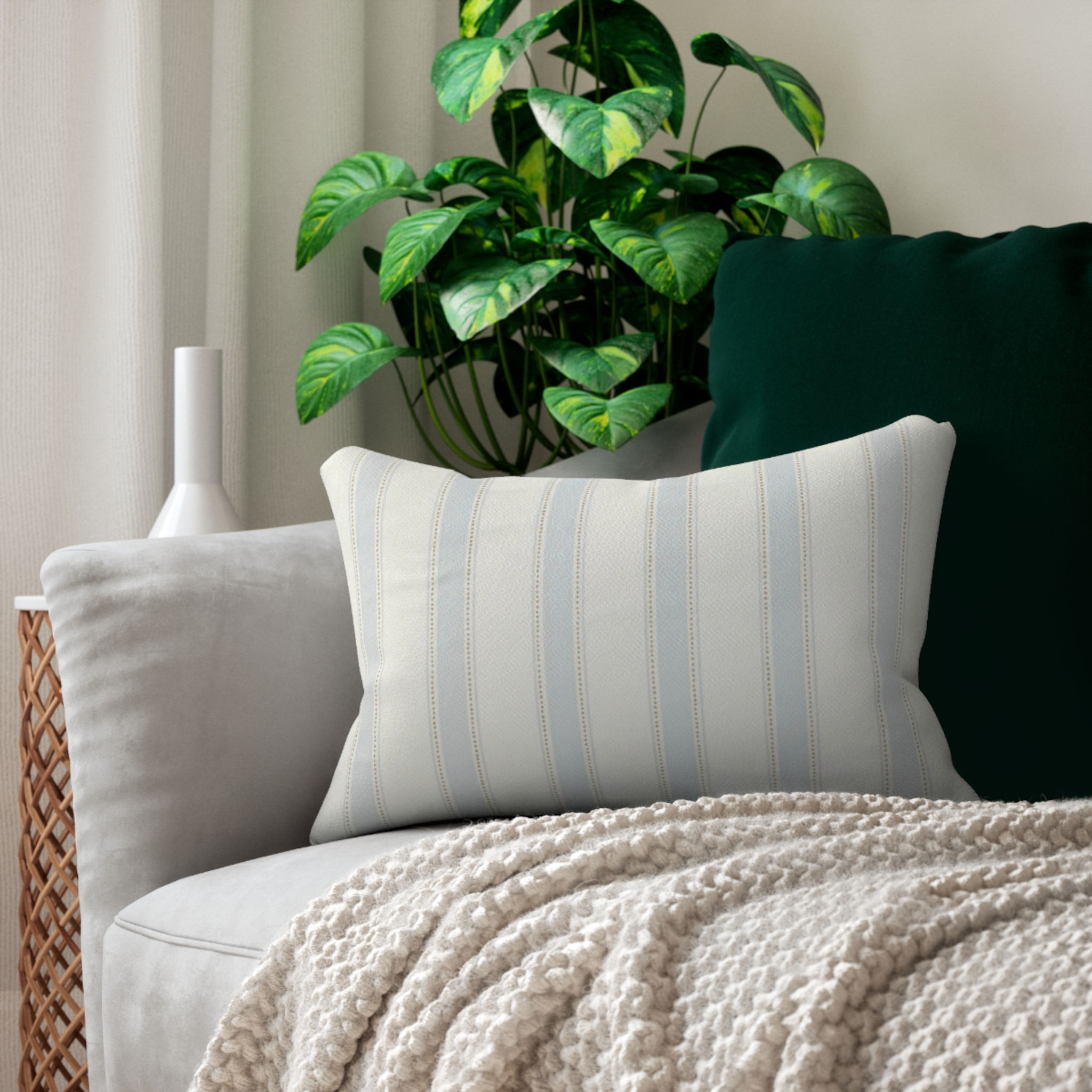 Coastal Heritage Stripe Lumbar Pillow