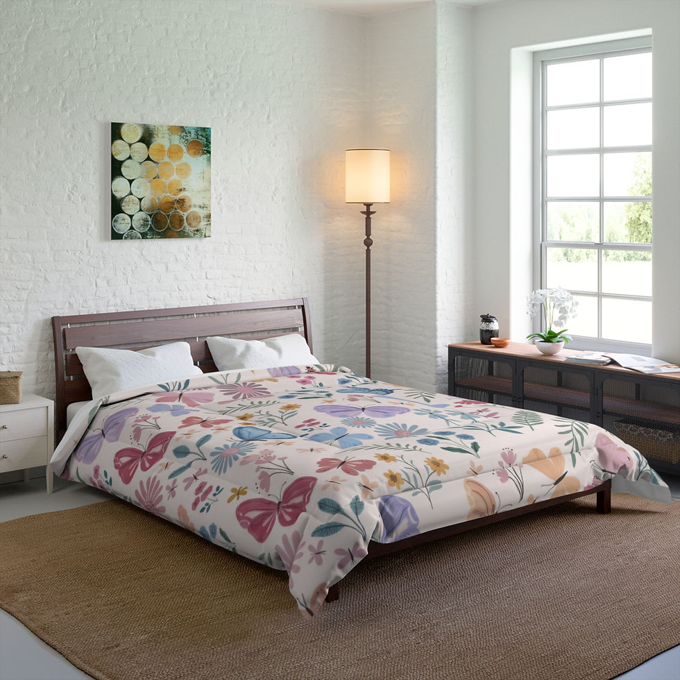 Thumbnail: Whimsical Fluttering Butterfly Kid Comforter