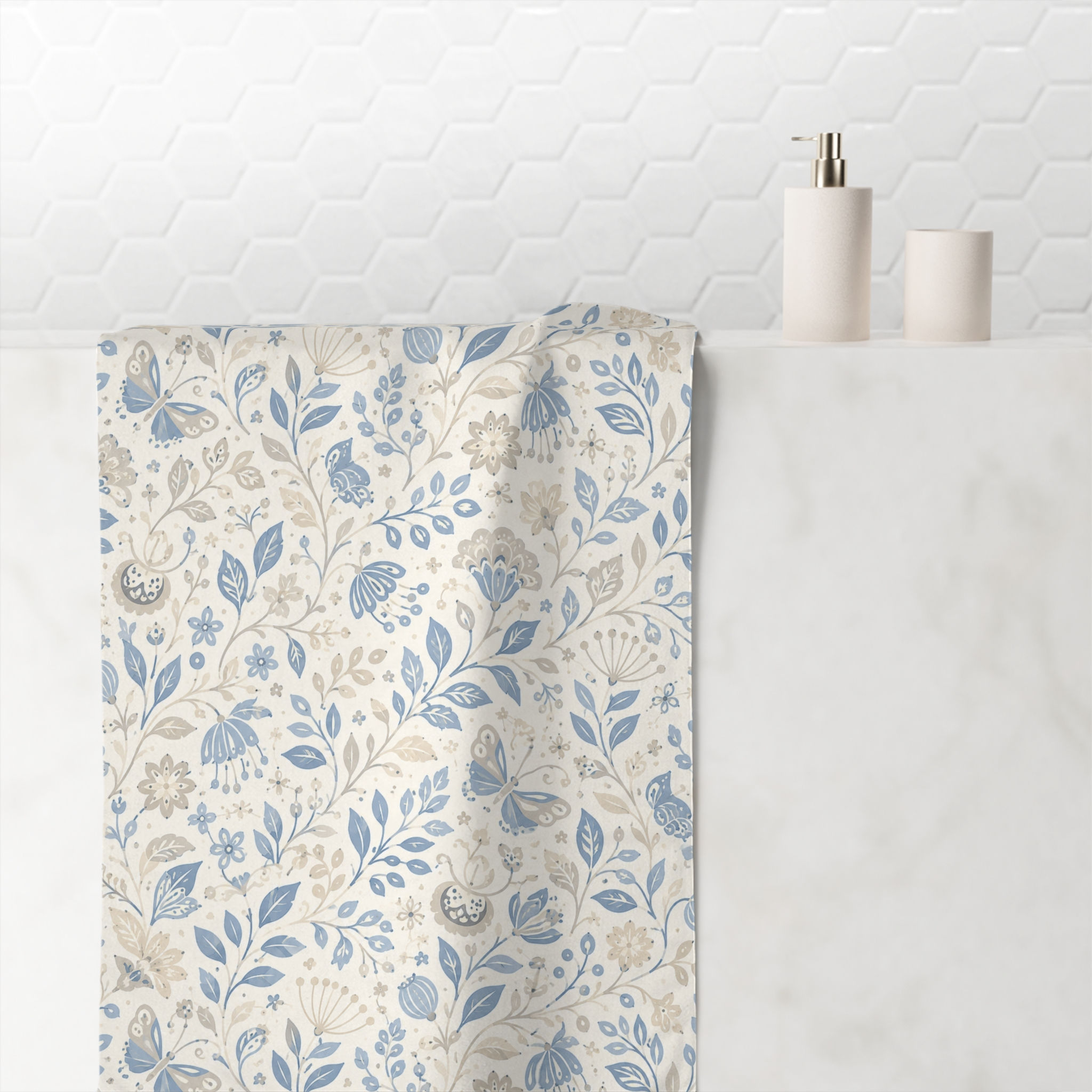 Bluebird Meadow Cotton Towel