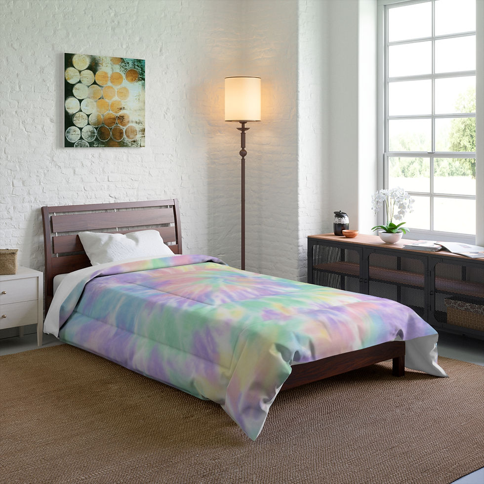 Thumbnail: Pastel Tie-Dye Spiral Kid Comforter 