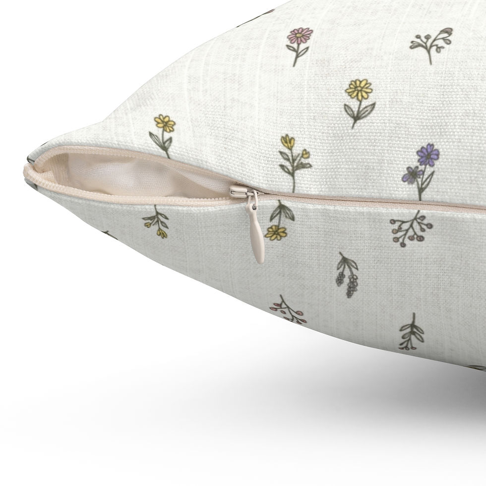 Thumbnail: Ditsy Floral Meadow Throw Pillow - Cottage Color