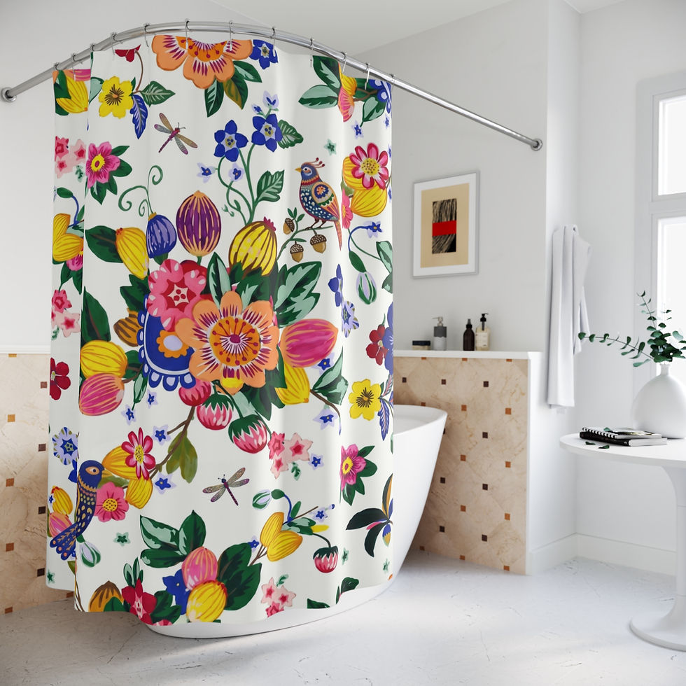 Thumbnail: Enchanted Aviary Shower Curtain 