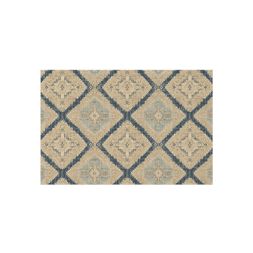 Thumbnail: Modern Transitional Diamond Lattice Outdoor Rug 