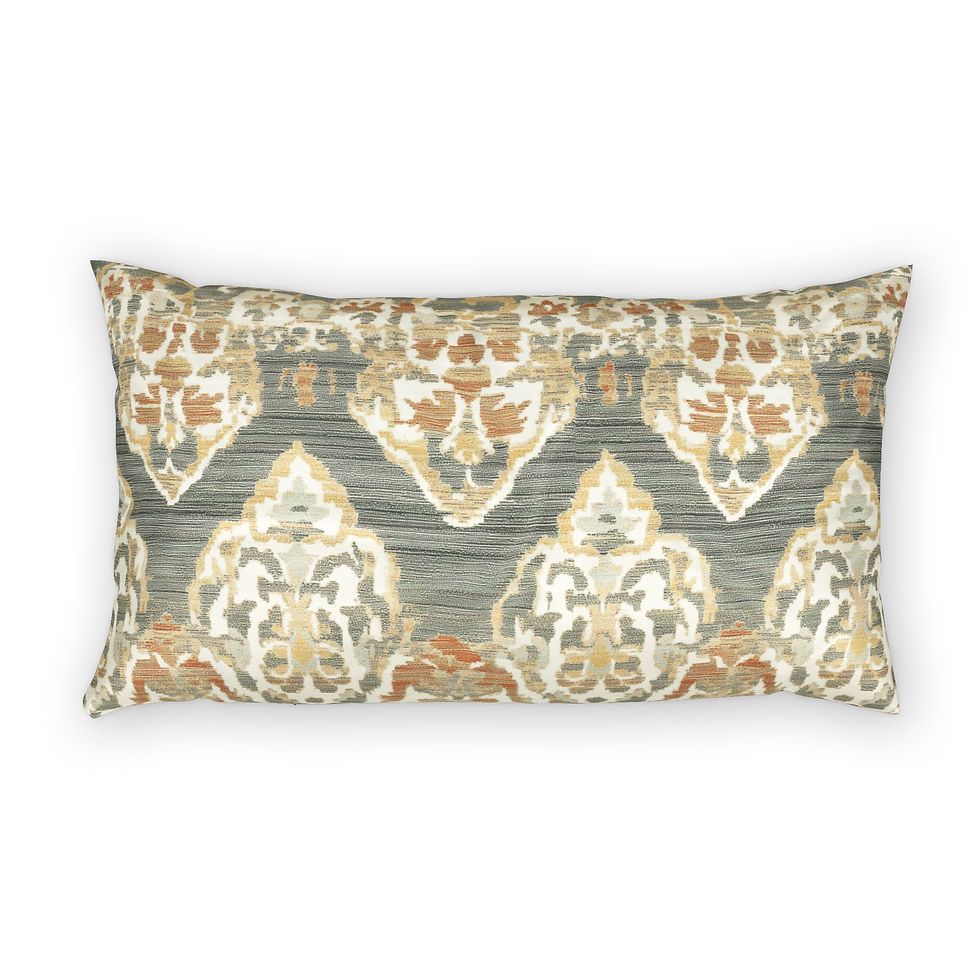 Thumbnail: Vintage Earth-Tone Ikat Cotton Pillow Sham