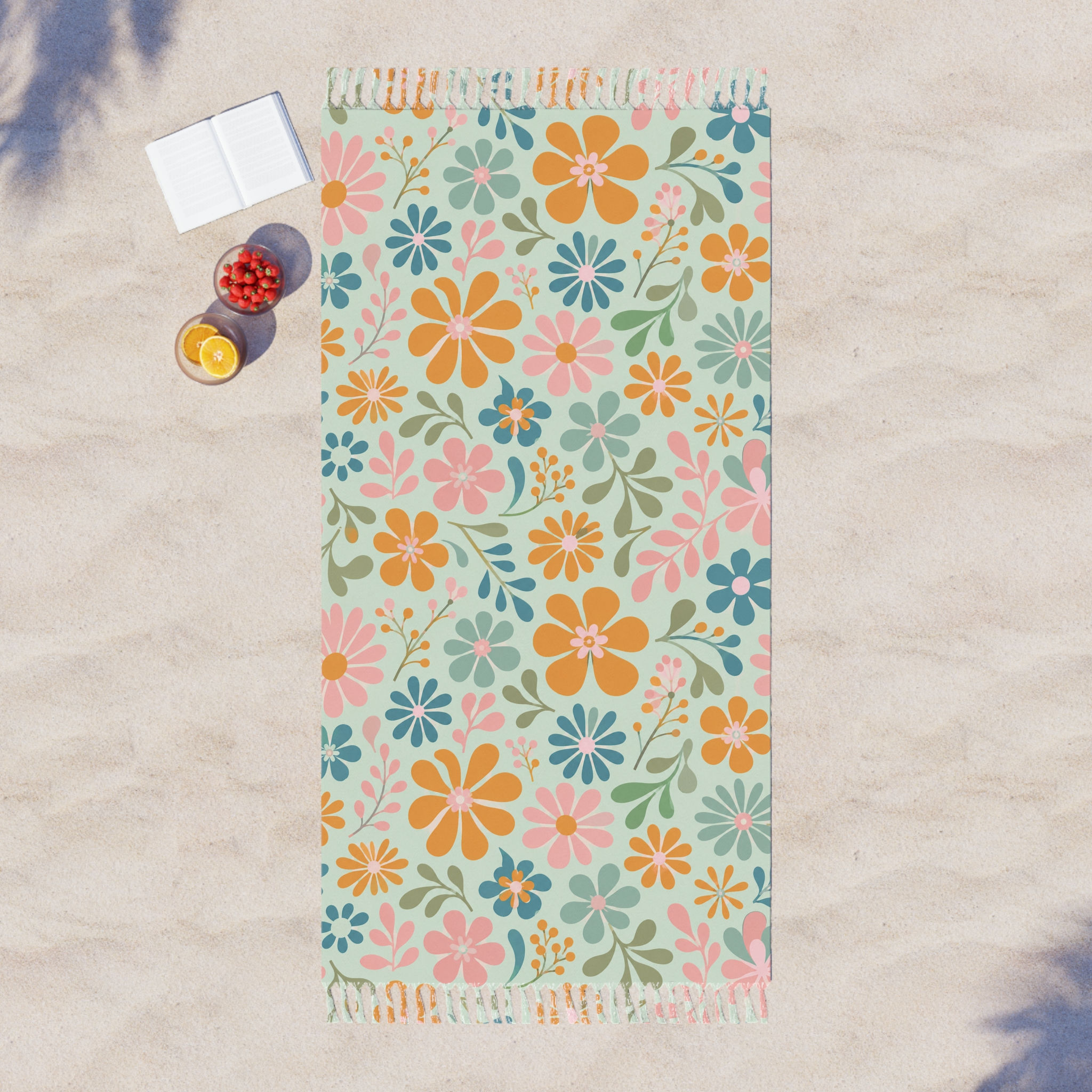Morning Meadow Boho Beach Towel