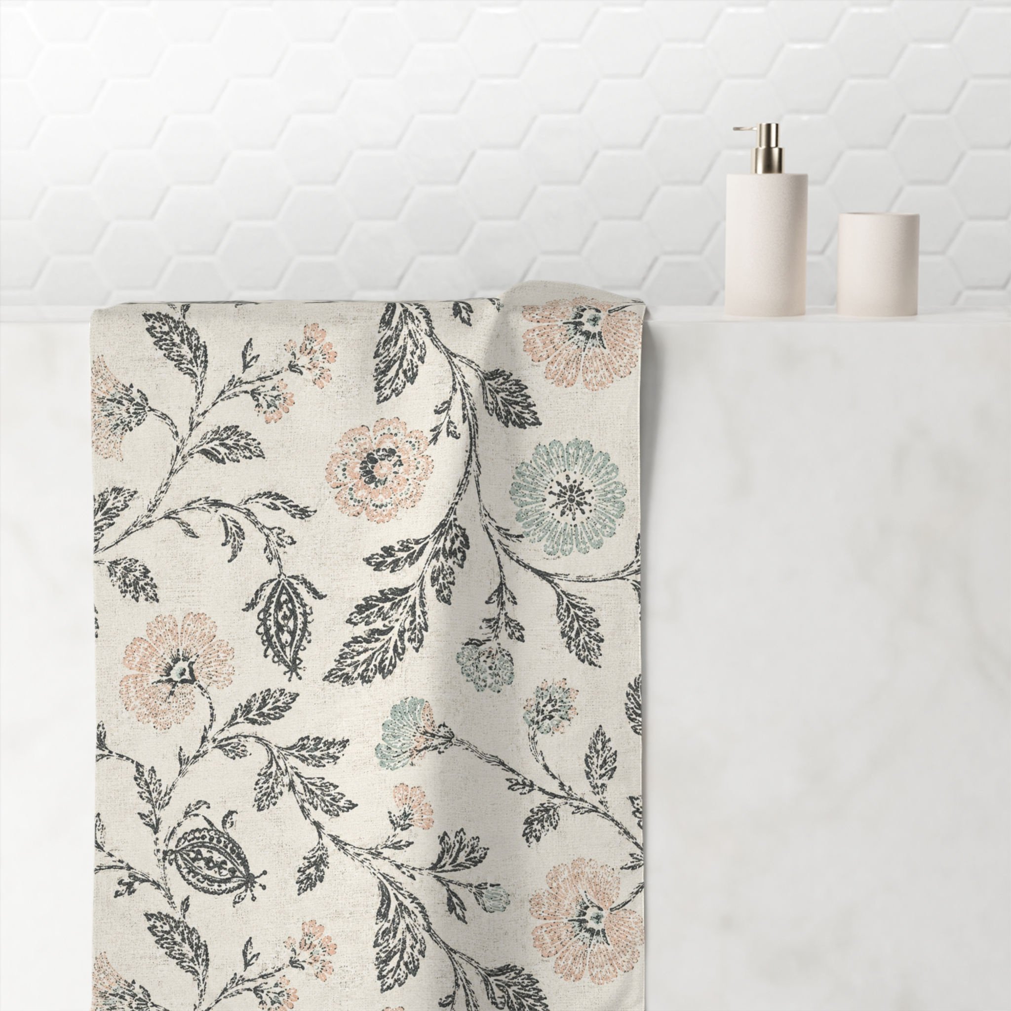 Garden Mosaic Cotton Towel