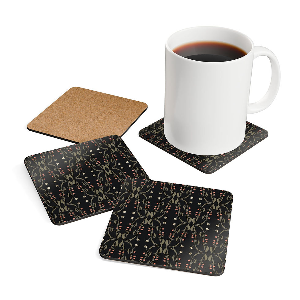 Thumbnail: Twilight Garden Cork Coaster Set 