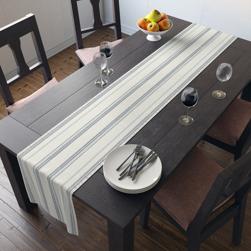 Thumbnail: Maritime Farmhouse Stripe Table Runner