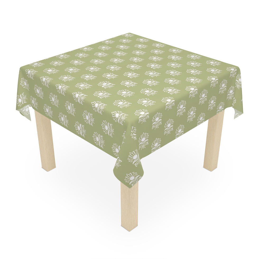 Thumbnail: Sage Meadow Block Tablecloth 