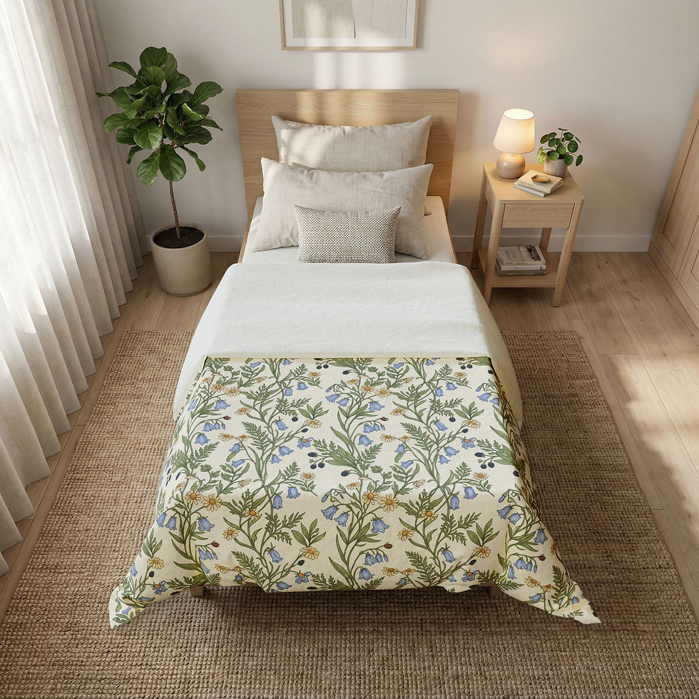 Thumbnail: Bluebell Meadow Cotton Duvet Cover