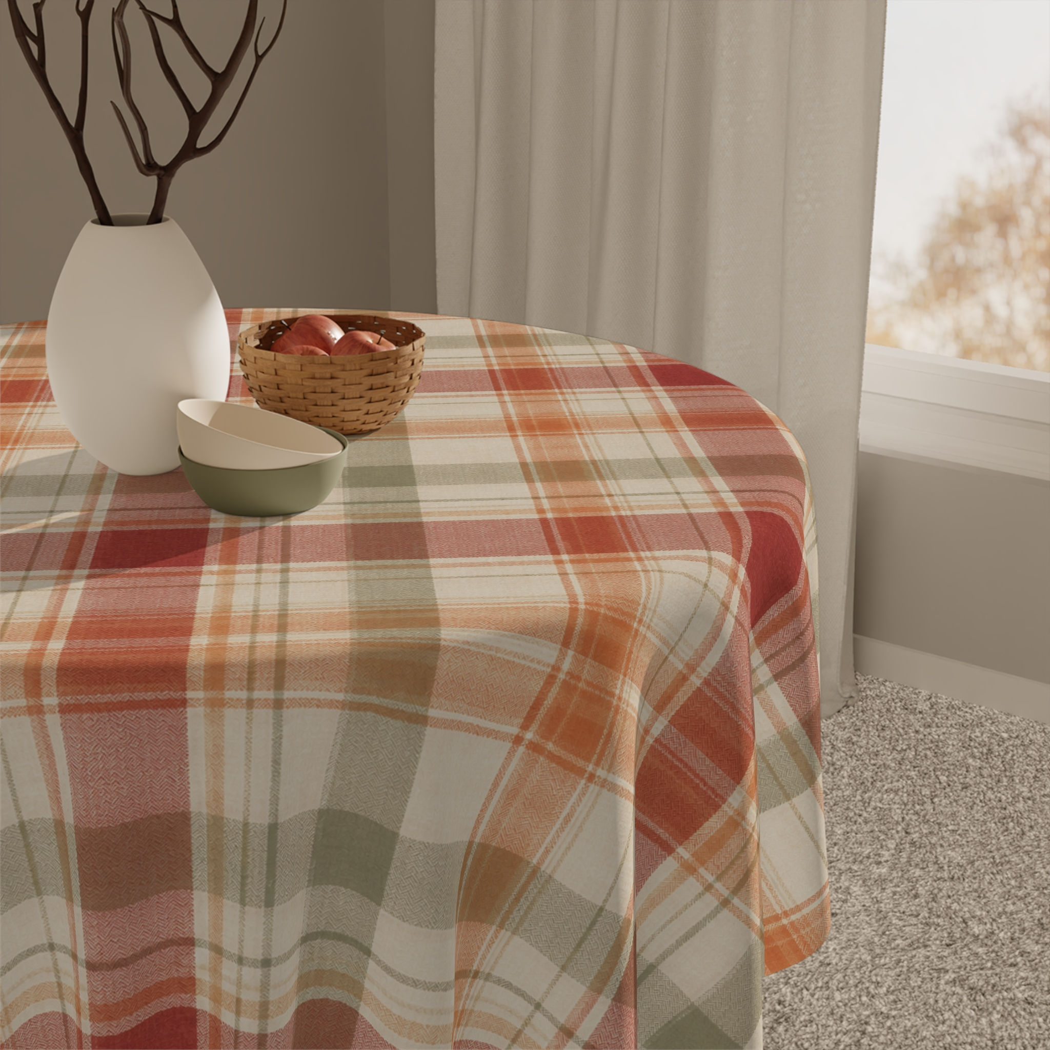 Fireside Fall Plaid Tablecloth