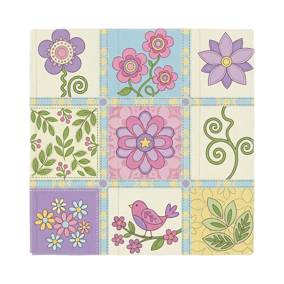Thumbnail: Happy Birdie Patchwork Kid Coverlet 