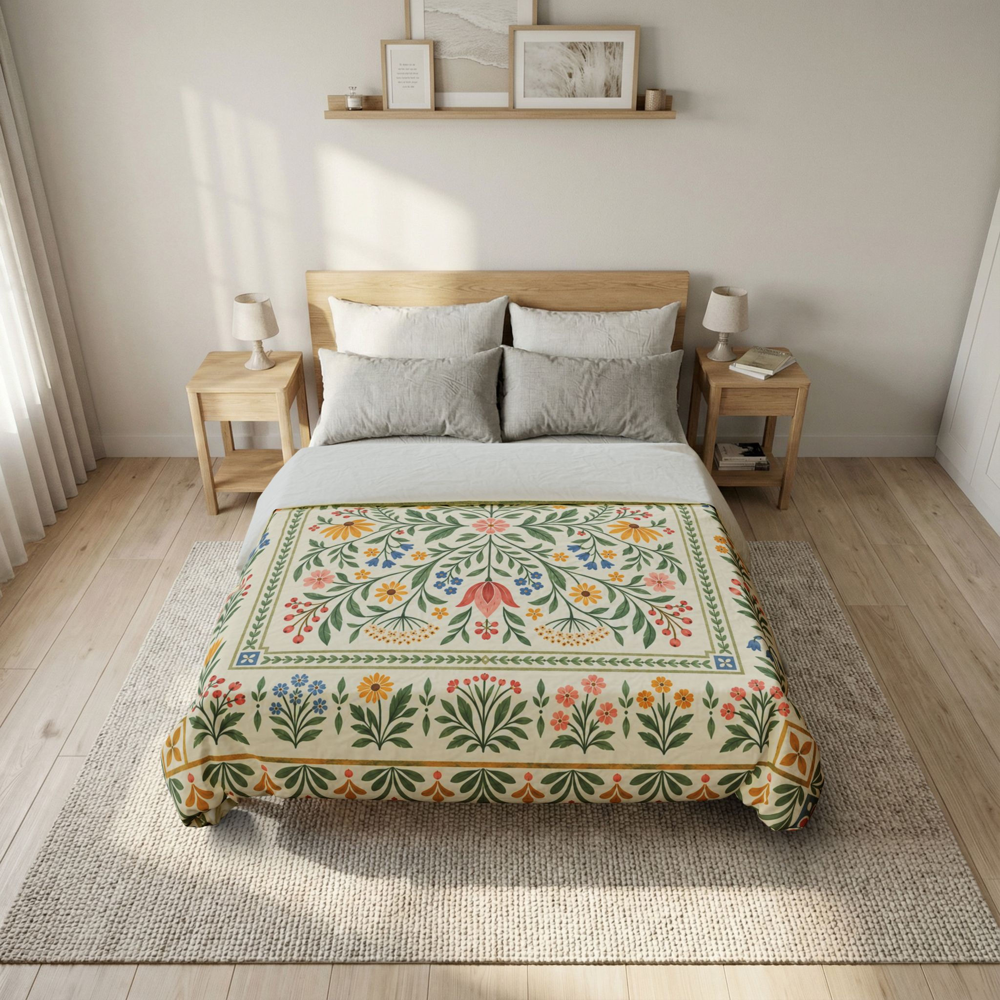 Willow Folk Garden Cotton Duvet Cover