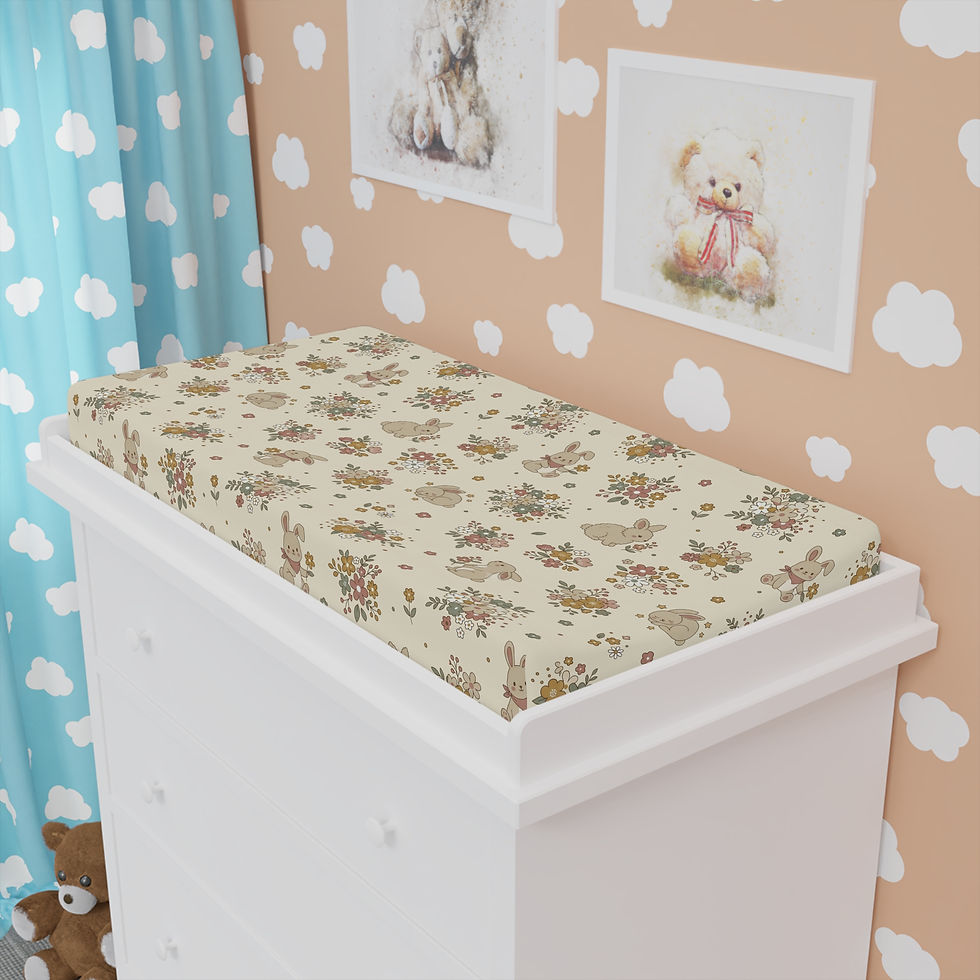 Thumbnail: Cozy Burrow Botanical Baby Changing Pad Cover