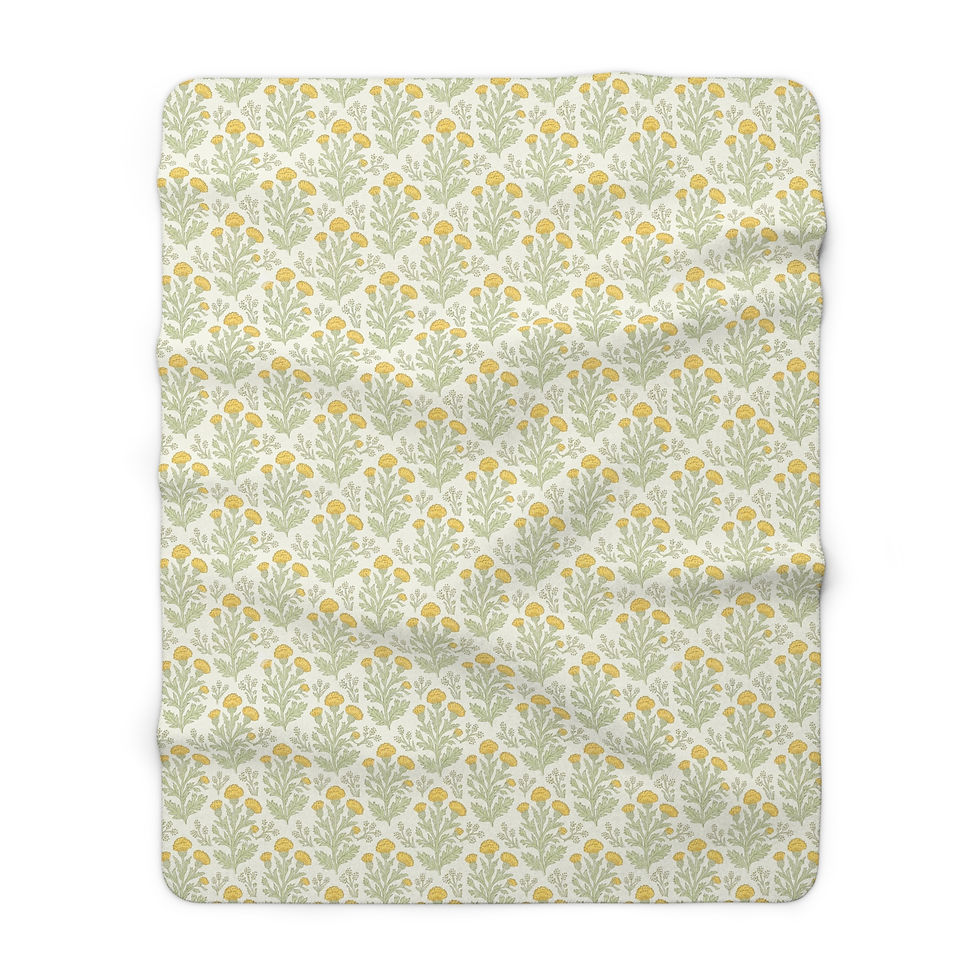 Thumbnail: Golden Dandelion Sherpa Fleece Blanket
