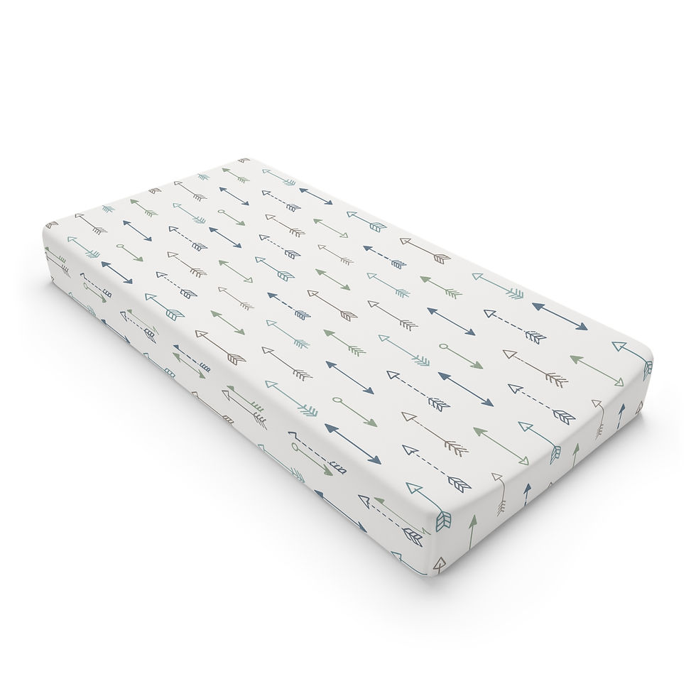 Thumbnail: Little Explorer Arrows Baby Changing Pad Cover — Blues