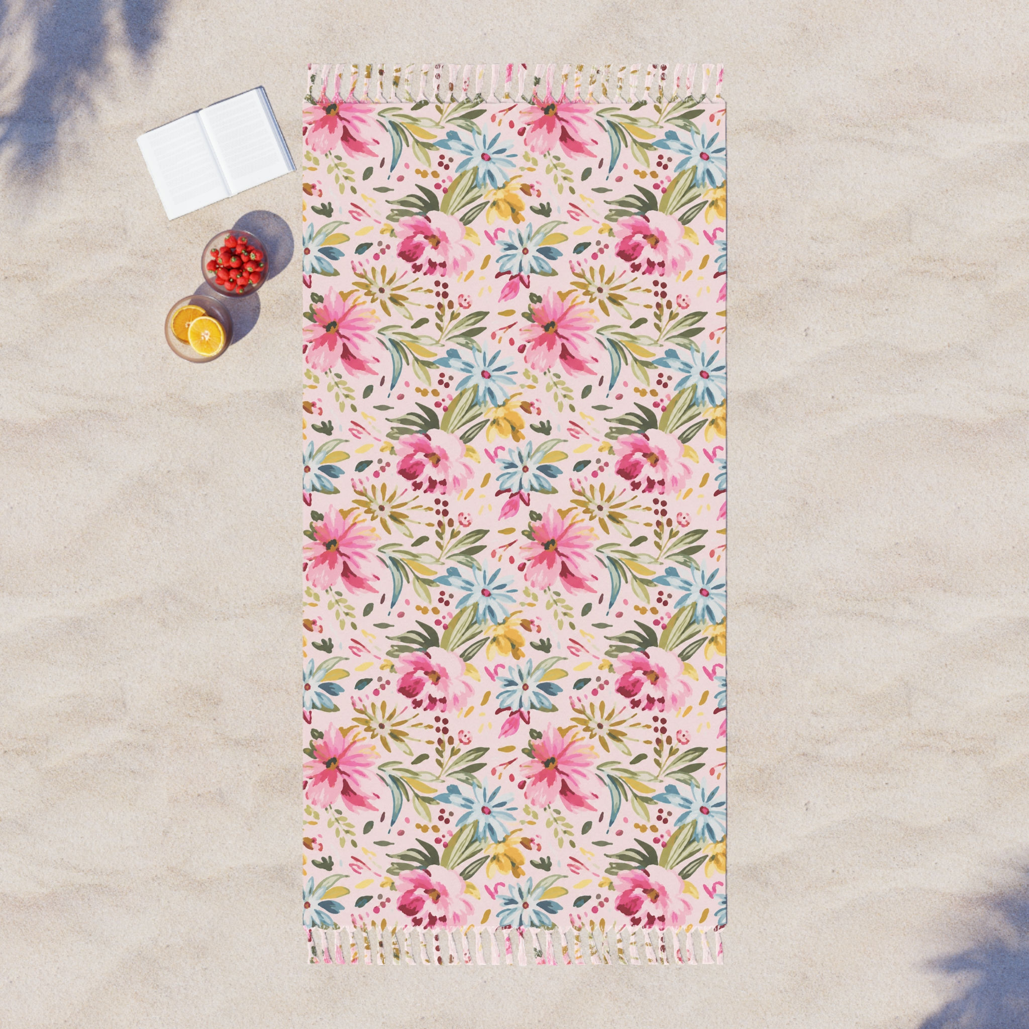 Wildflower Whispers Boho Beach Towel 