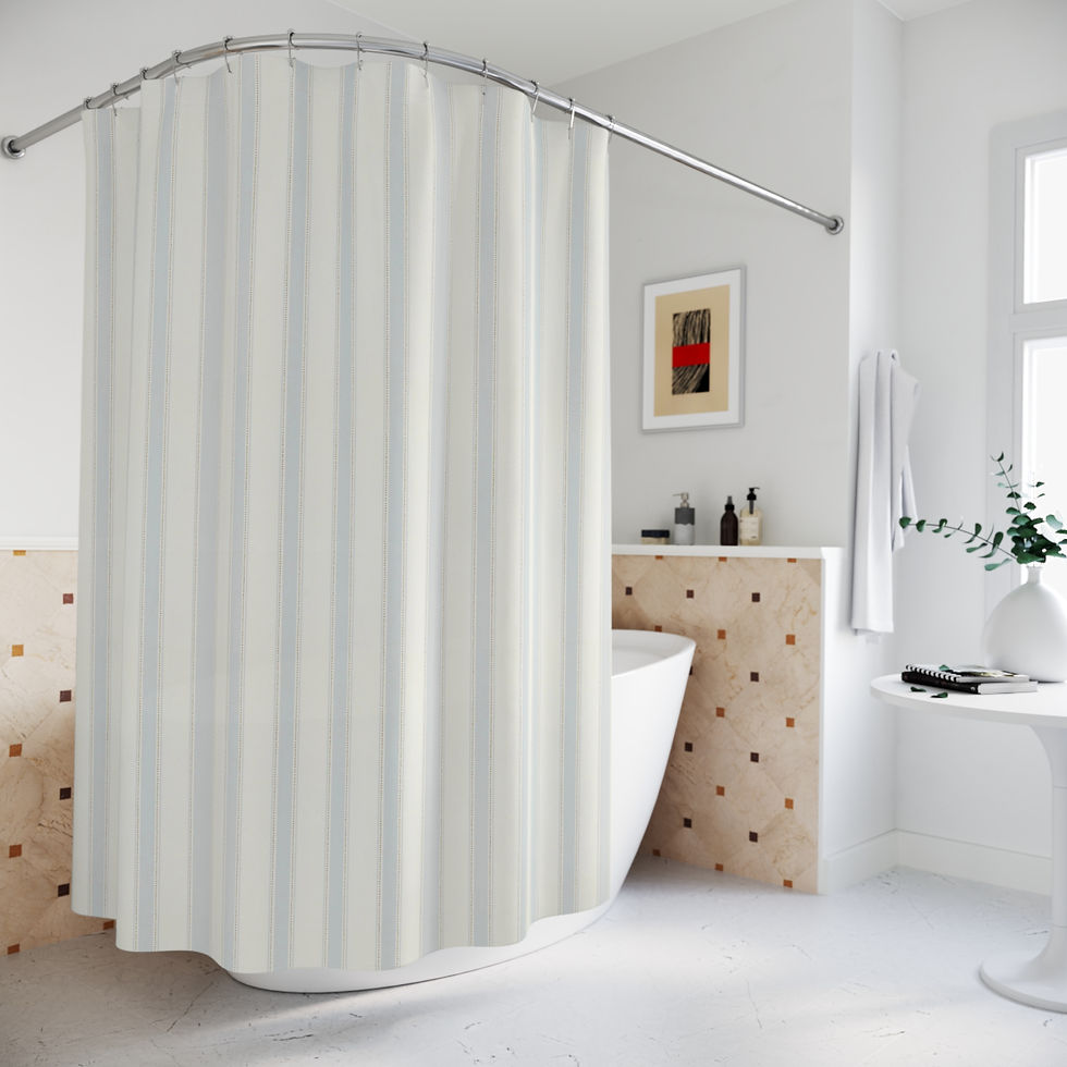 Thumbnail: Coastal Heritage Stripe Shower Curtain 