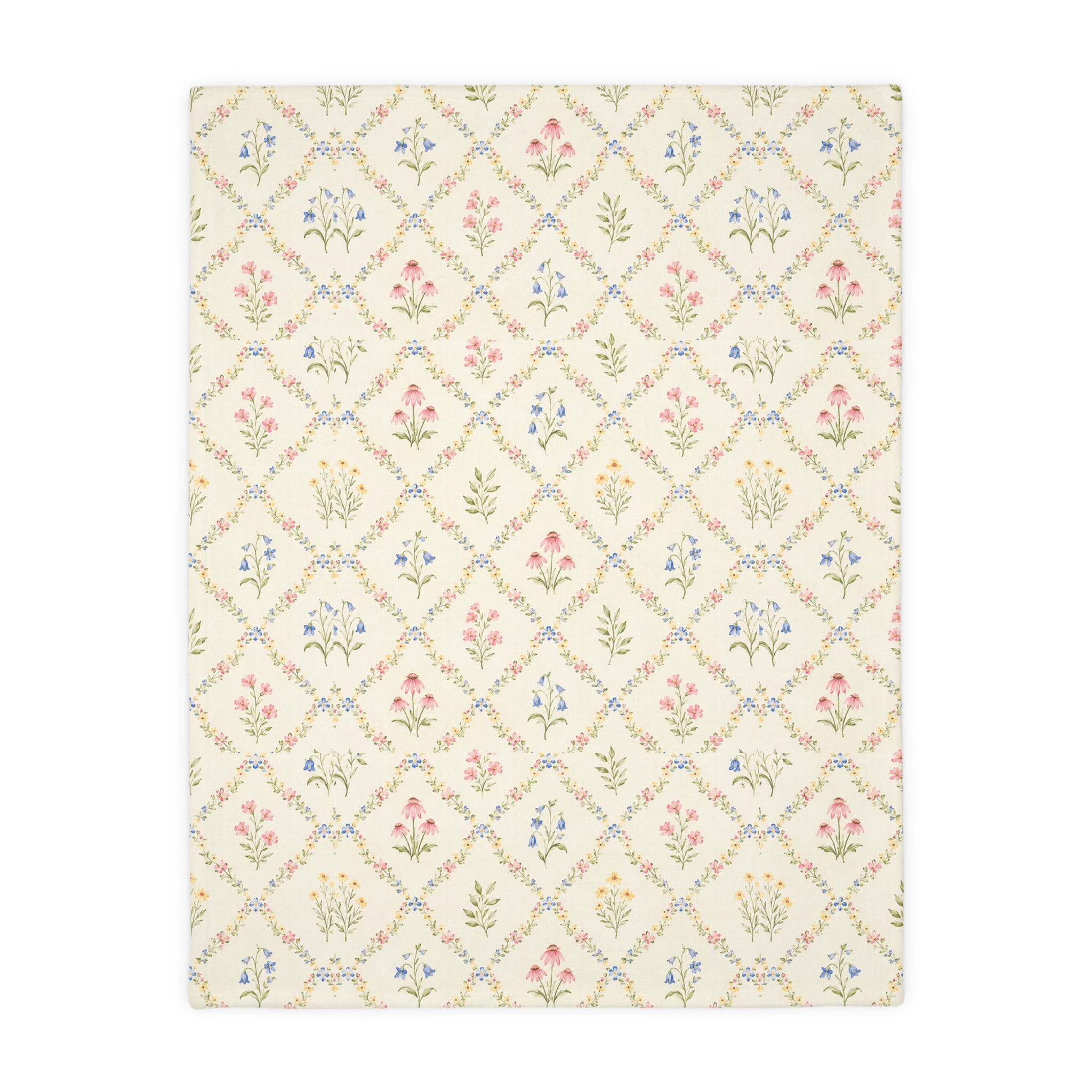 Sweet Bluebell Promenade Velveteen Blanket