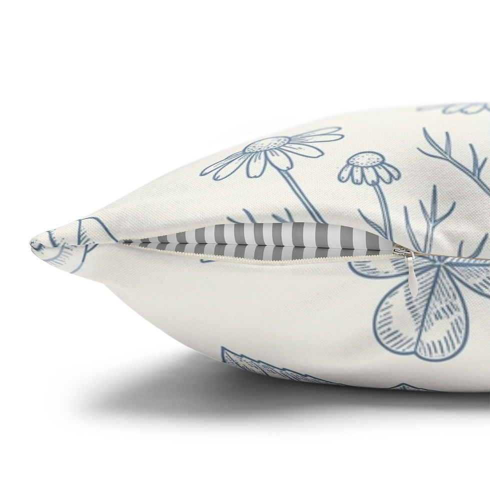 Thumbnail: Blue Toile Botanical Pillow Cover