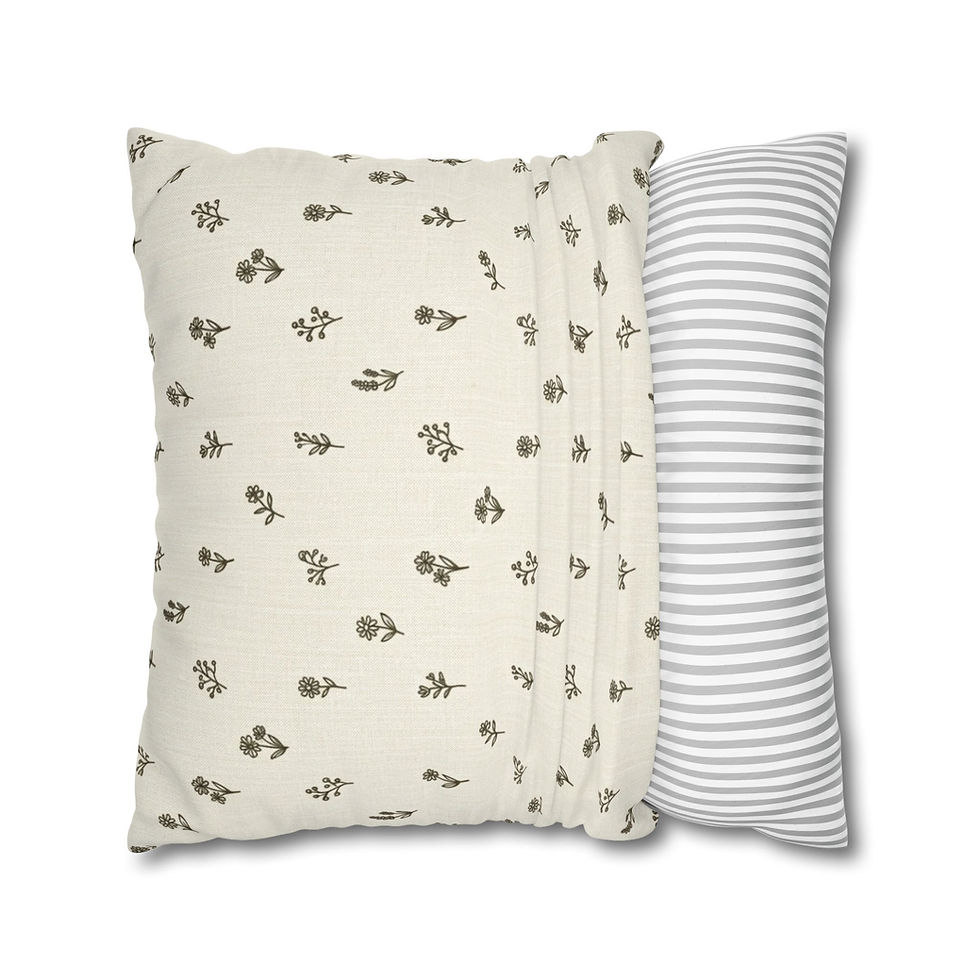 Thumbnail: Ditsy Floral Meadow Pillow Cover - Cottage Cream