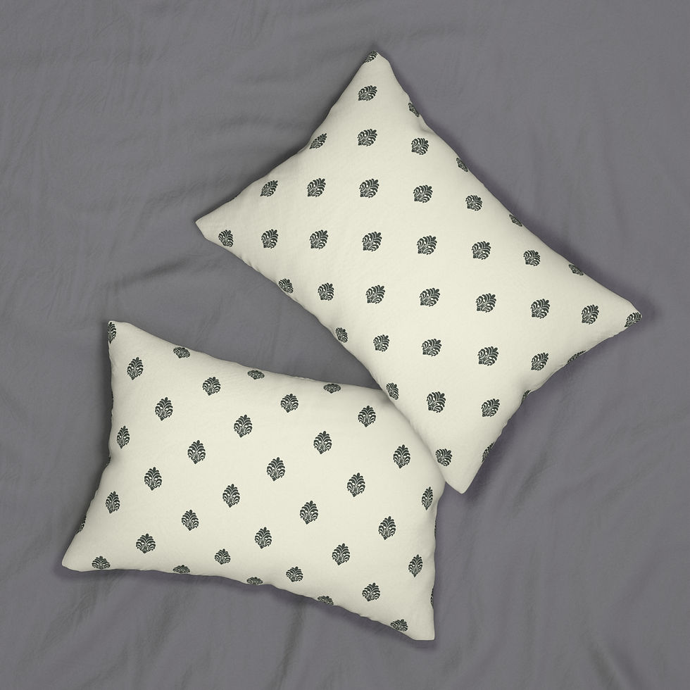 Thumbnail: French Regency Damask Lumbar Pillow