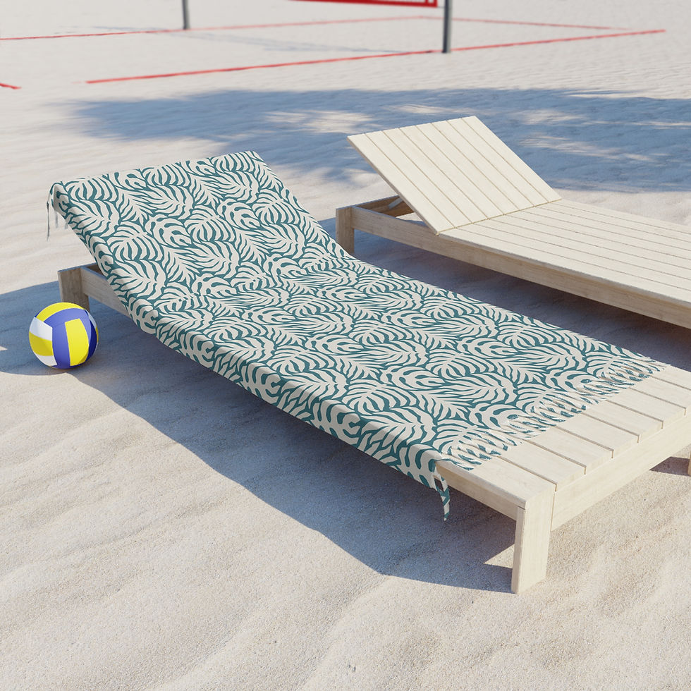 Thumbnail: Tropical Monstera Leaf Boho Beach Towel 