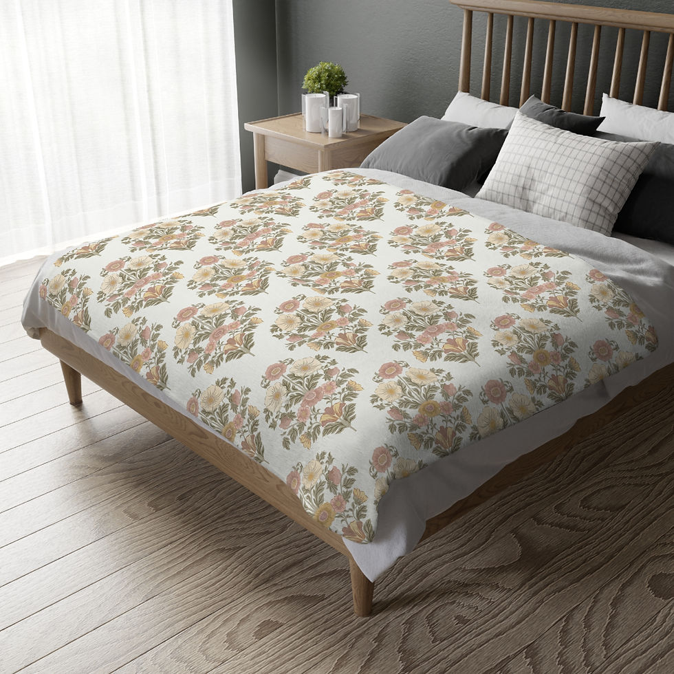 Thumbnail: Honeybee Garden Velveteen Microfiber Throw