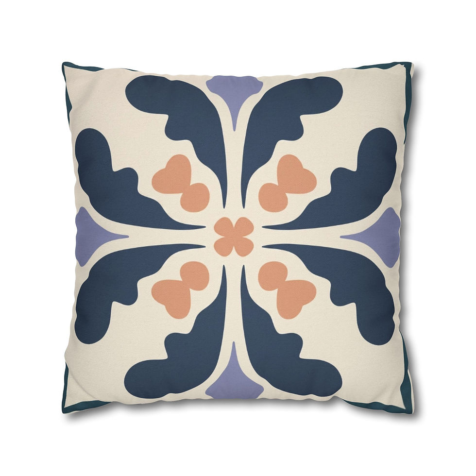 Thumbnail: Grove Medallion Tile Pillow Cover - Rich Blue