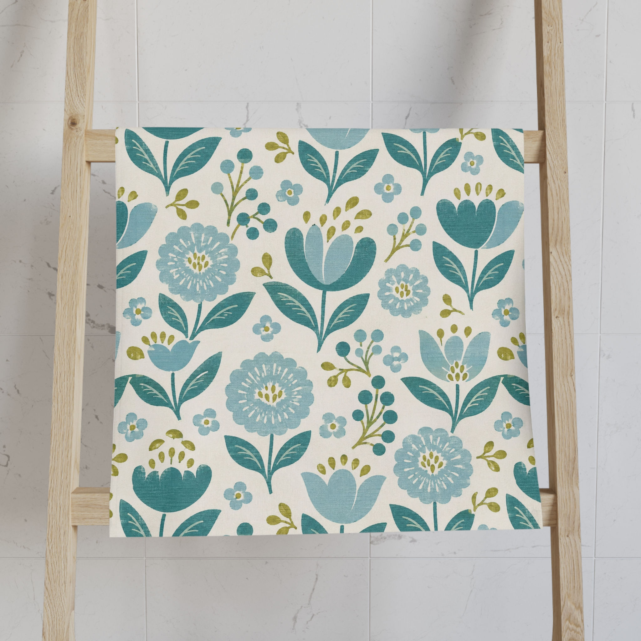 Sea Glass Botanica Hand Towel