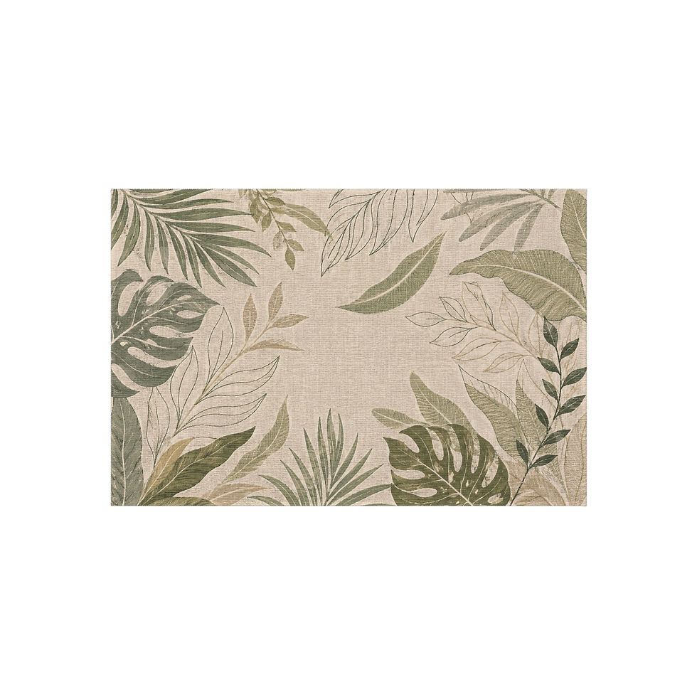 Thumbnail: Tropical Leaf Outdoor Rug — Durable Patio Mat for Porch, Deck & Entry