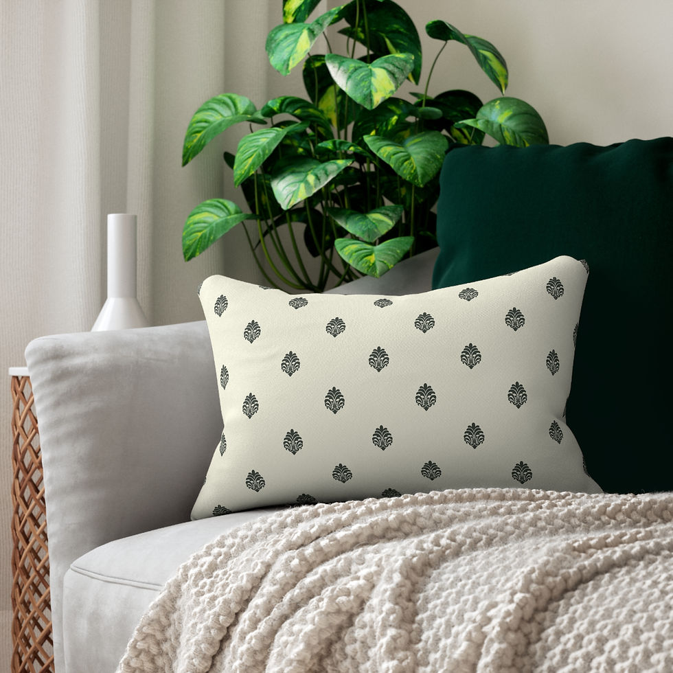 Thumbnail: French Regency Damask Lumbar Pillow