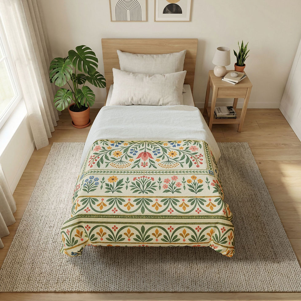 Thumbnail: Willow Folk Garden Cotton Duvet Cover 