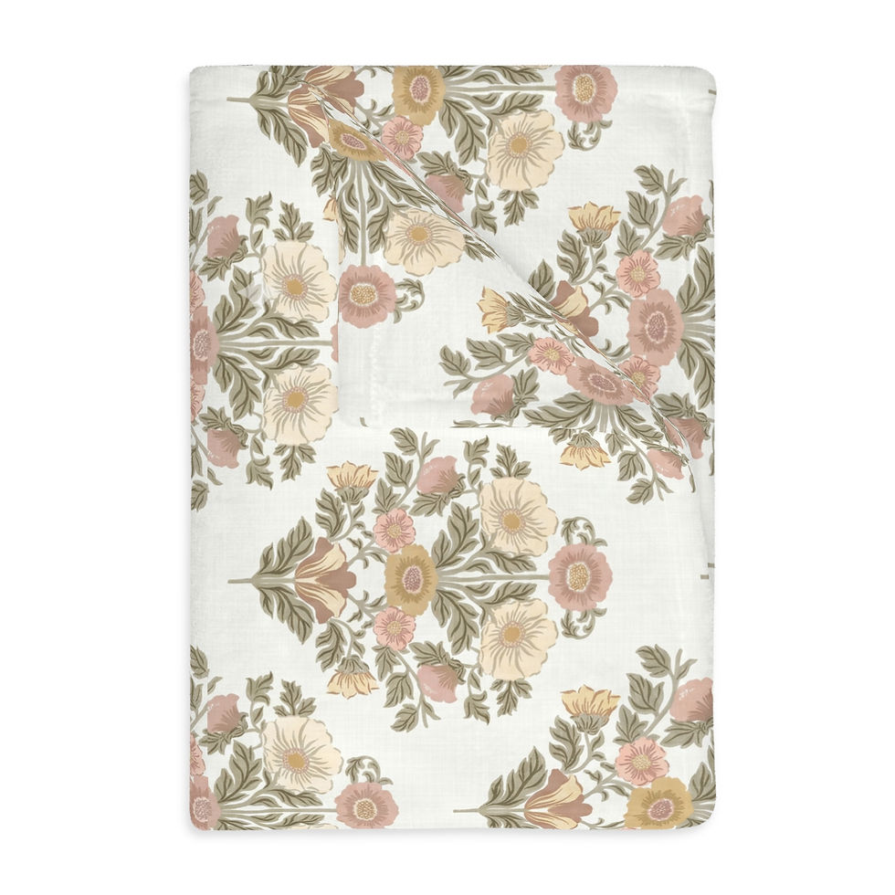 Thumbnail: Honeybee Garden Velveteen Microfiber Throw