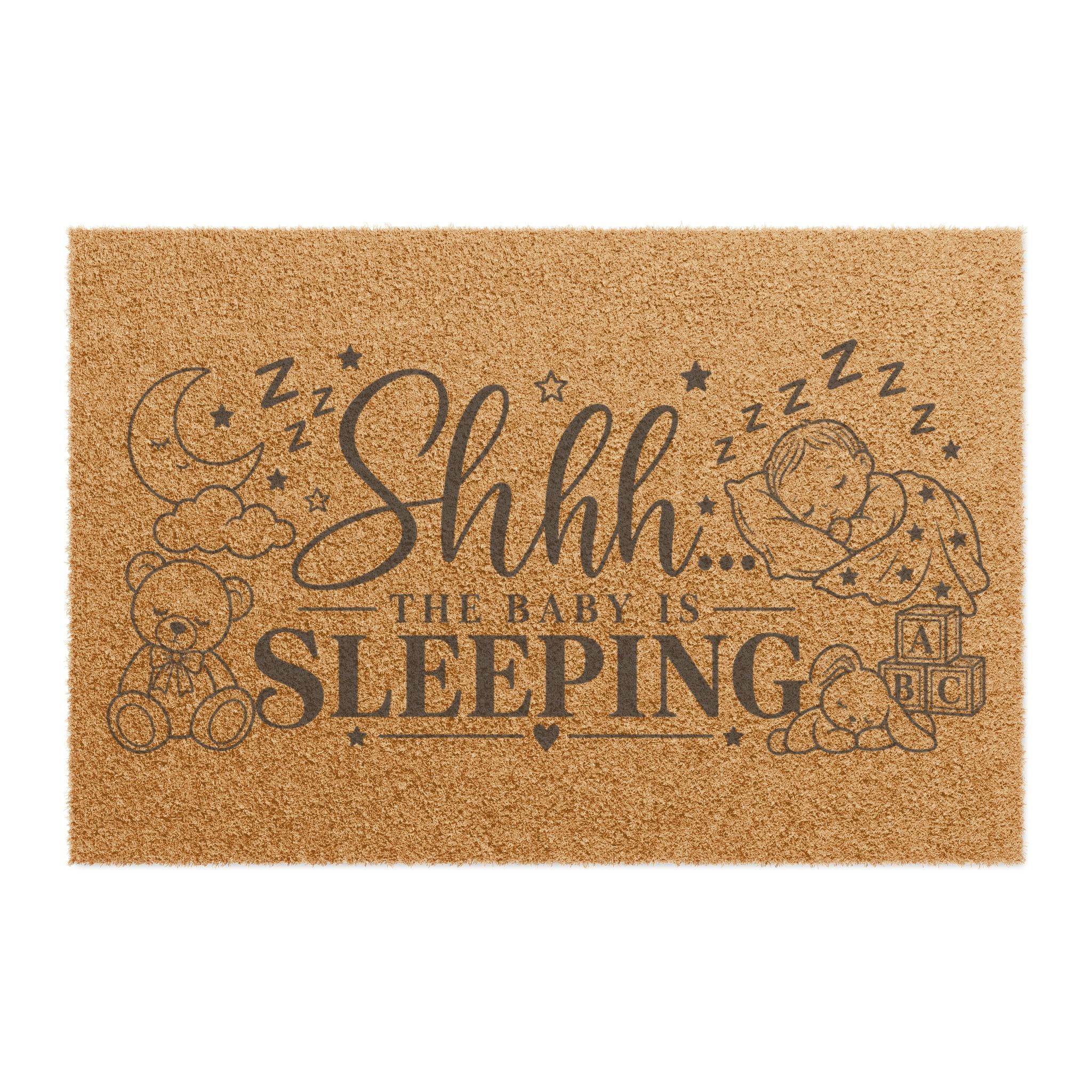 Doormat — "Shhh The Baby Is Sleeping" Nursery Welcome Mat