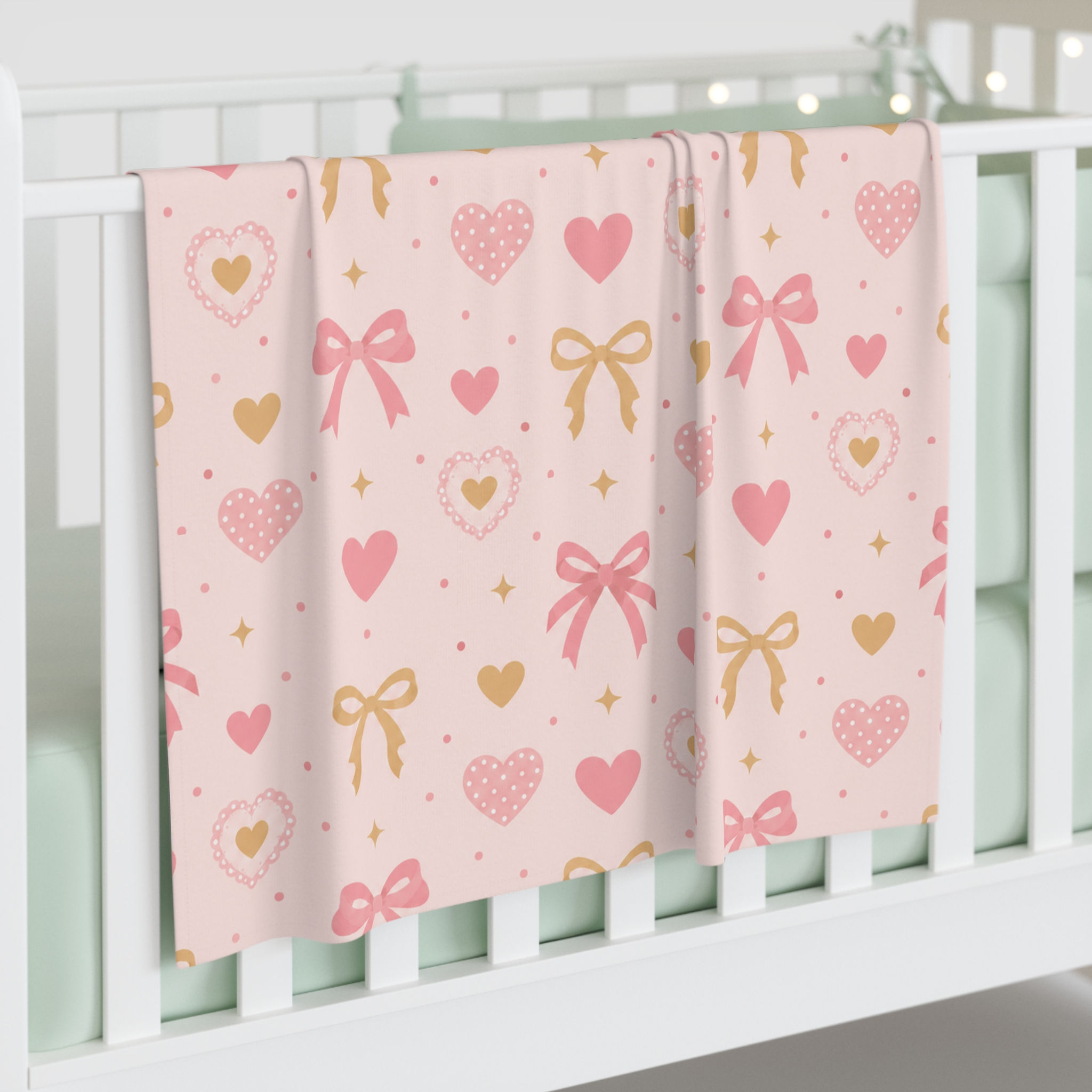 Blush & Bows Swaddle Blanket 