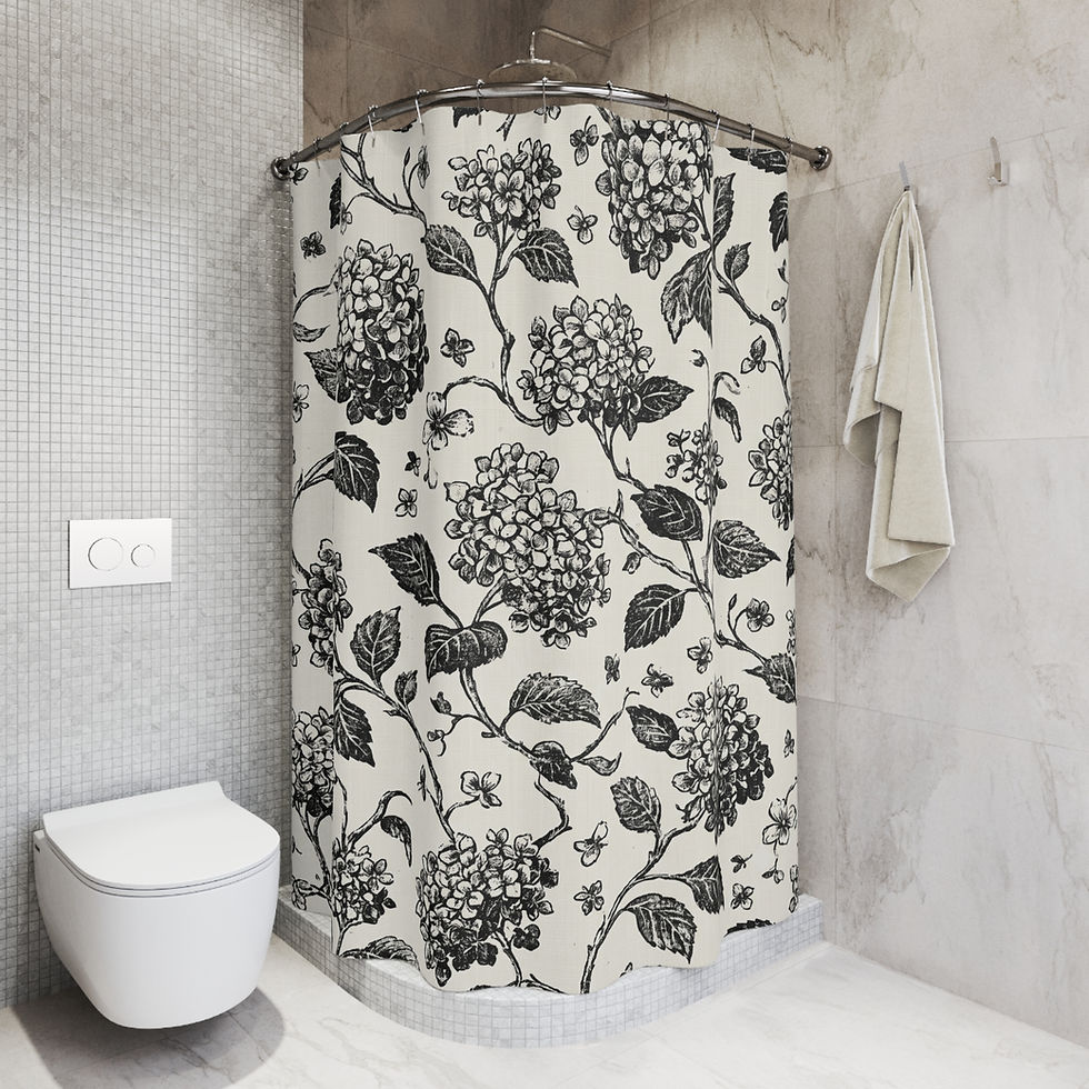 Thumbnail: Secret Courtyard Hydrangea Shower Curtain 