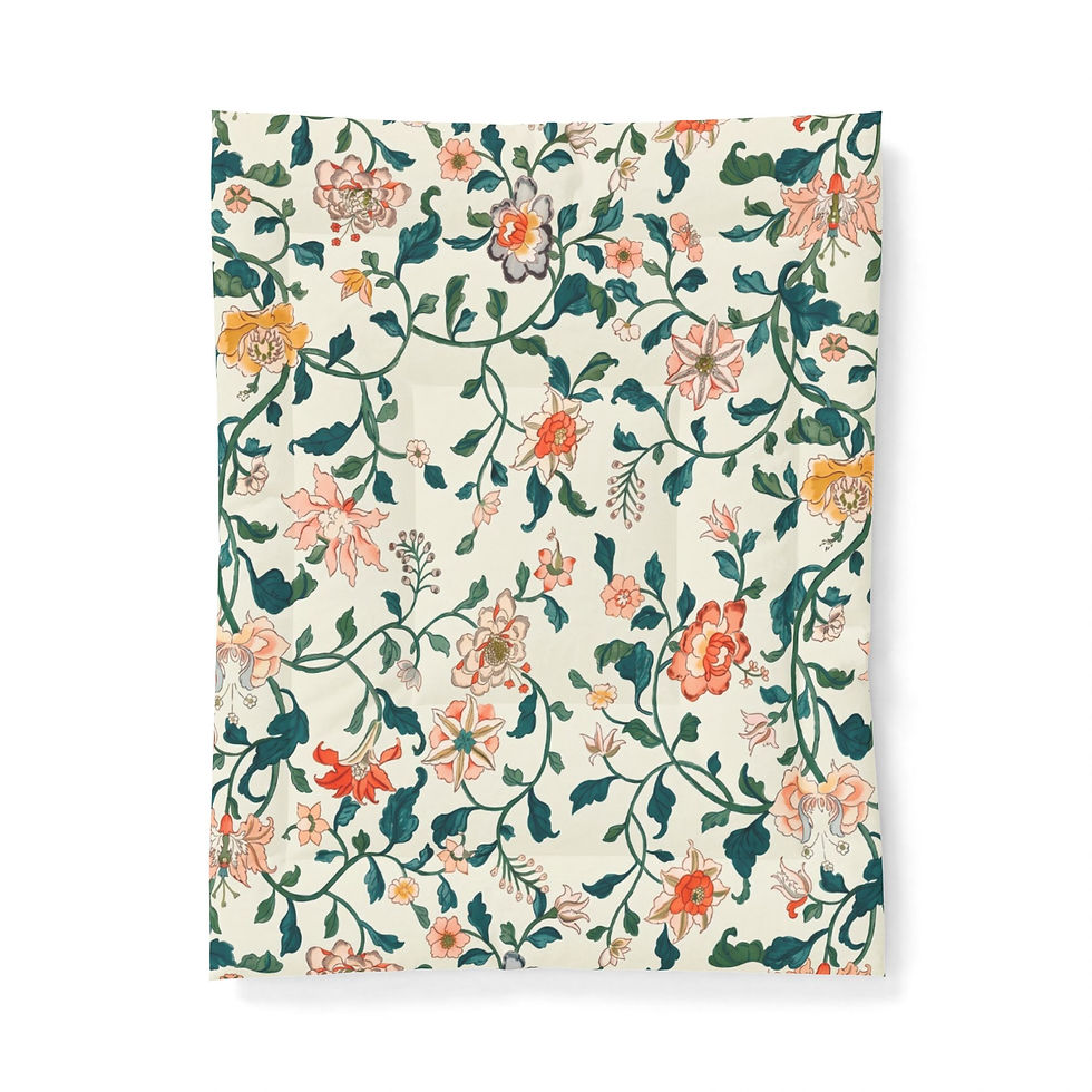 Thumbnail: Nouveau Vine Cotton Comforter - Terracotta & Teal