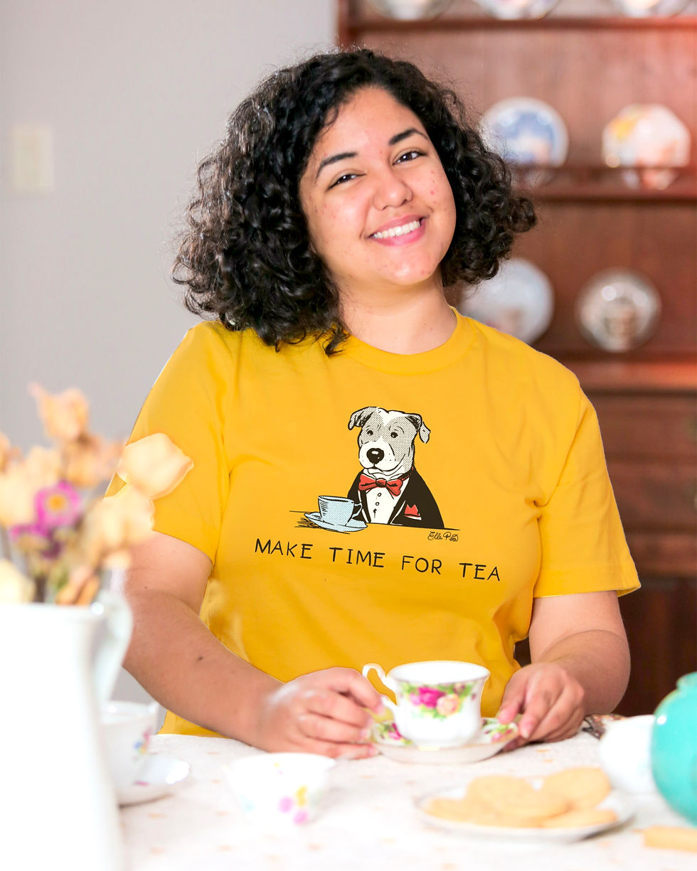 Make Time for Tea Shirt (Mustard)