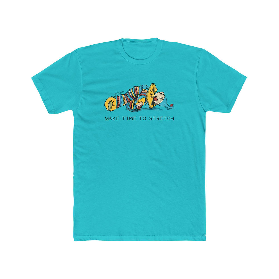 Thumbnail: Make Time to Stretch Unisex Cotton Crew Tee - Relaxed Fit T-Shirt for Yoga Lover