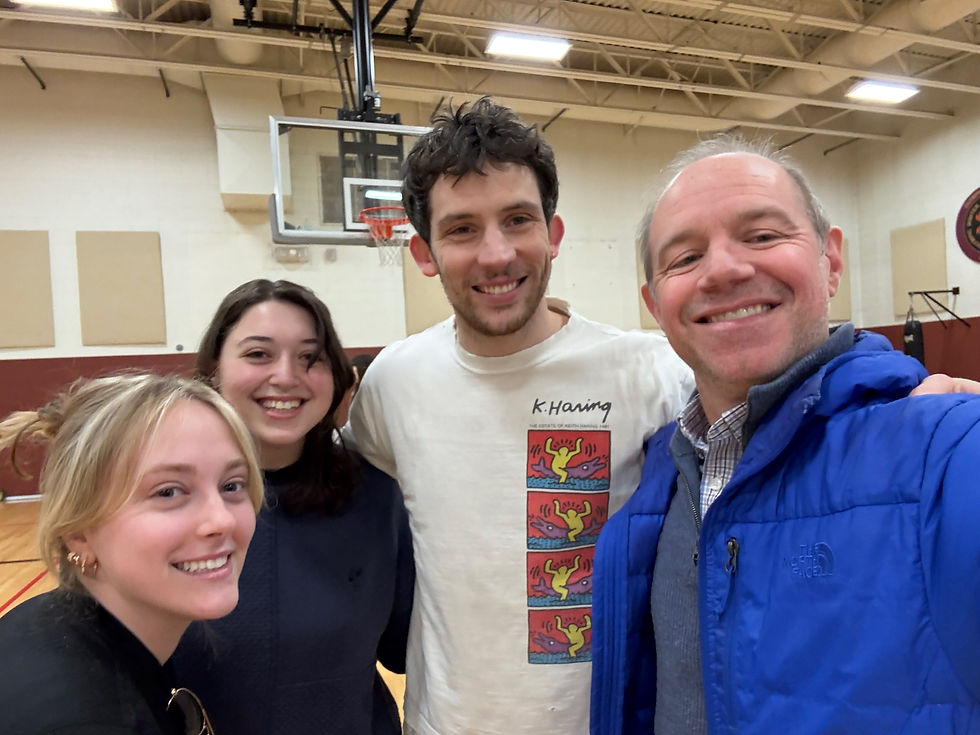 With actor Josh O'Connor (Challengers, The Crown) and students Izzy Serrentino and Cailan Compierchio