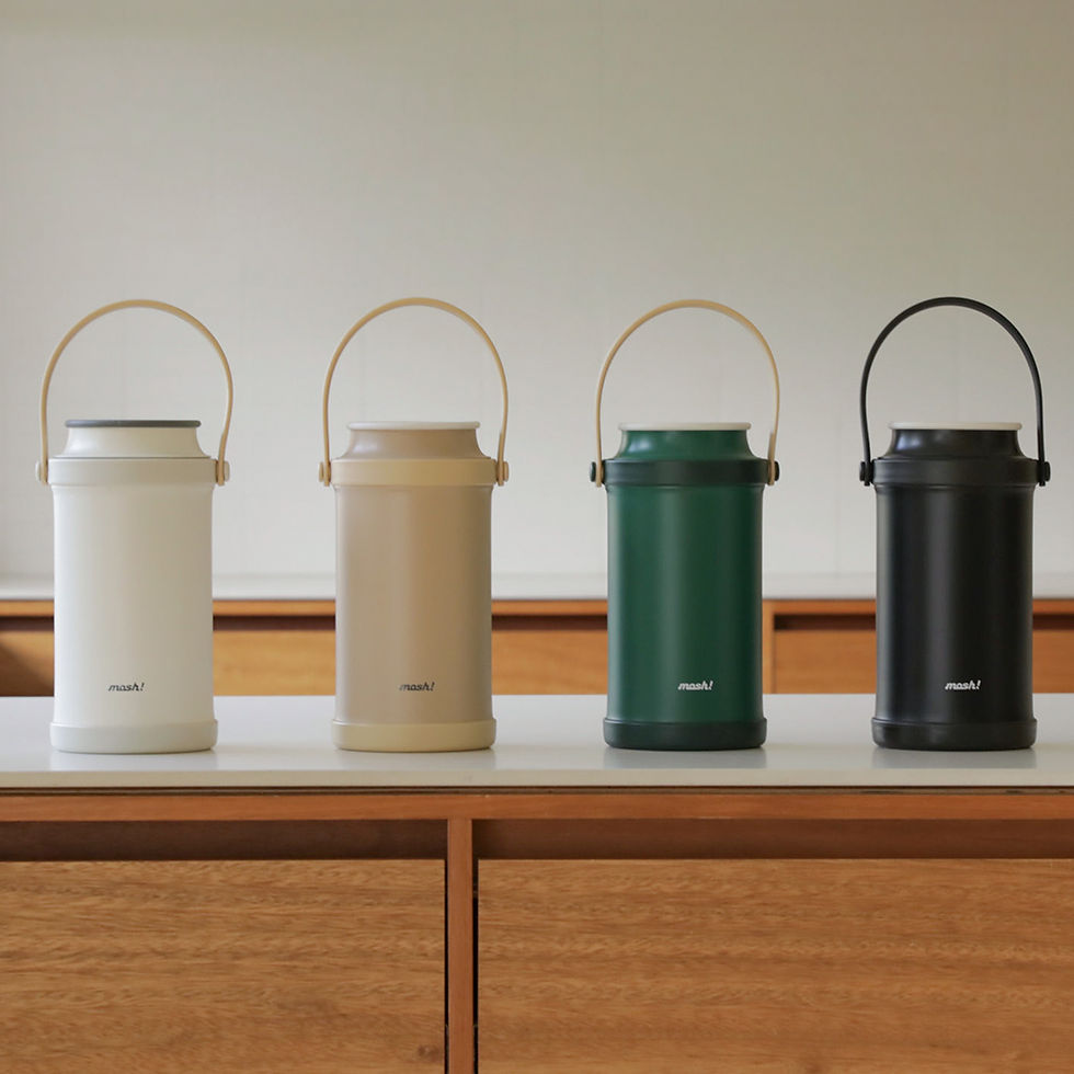 Thumbnail: Mosh 모슈 일체형 진공 보온 도시락 3단 1.8L