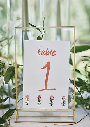 Wedding Table Sign Number 1