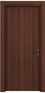 VDA-F-06 KIZIL CEVİZ - HASIR DESENLİ İÇ KAPI